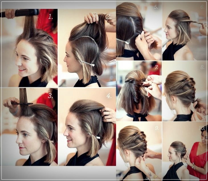 10 Easy tutorials hair styles for short hair you can use in any occasion