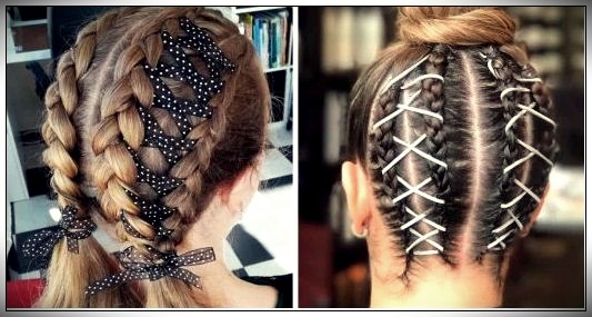 14 Looks of braids with woven ribbons to test the trend 'corset ...